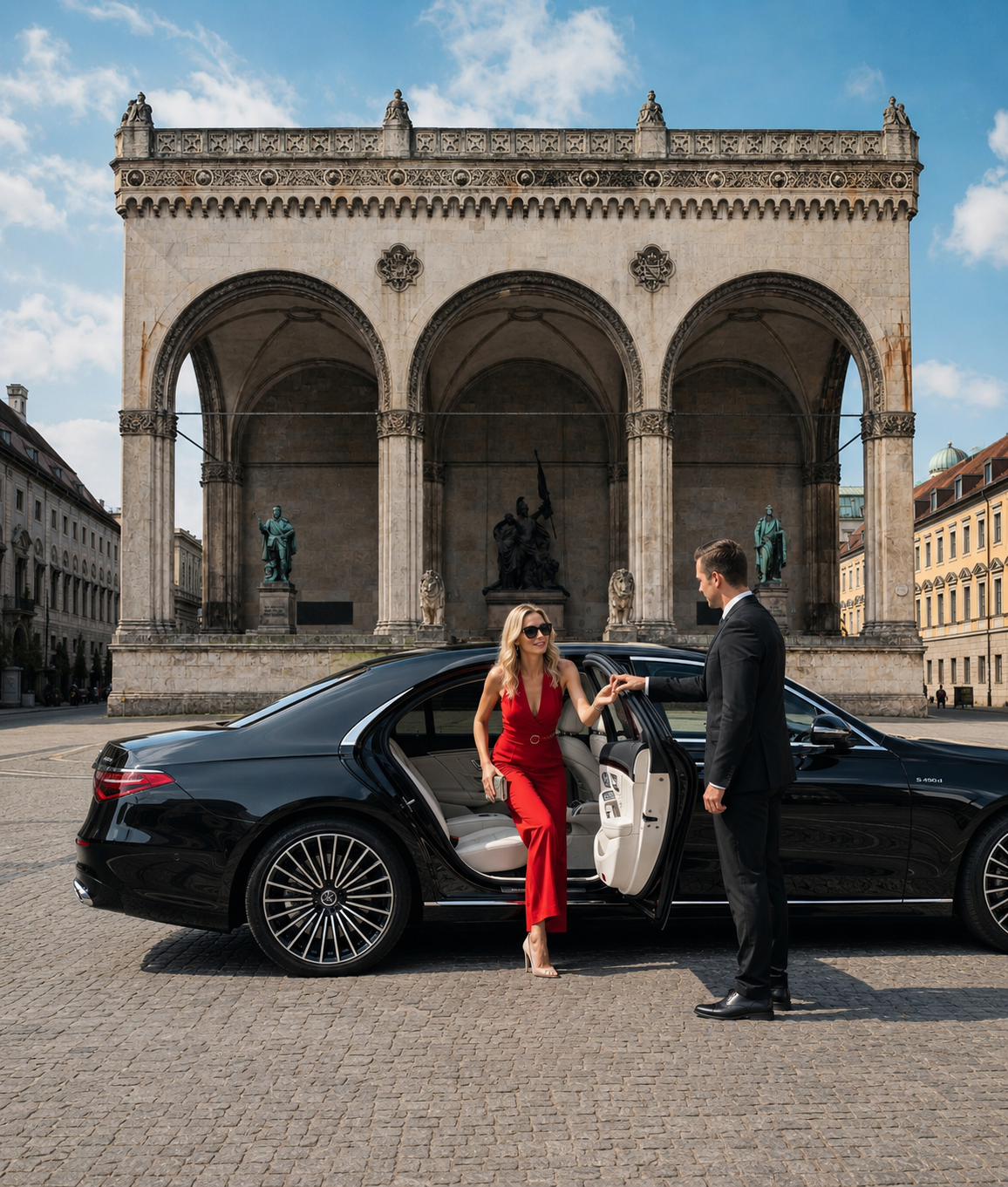 Mercedes-Benz S-Klasse von Xceed Concierge Services am Odeonsplatz in München